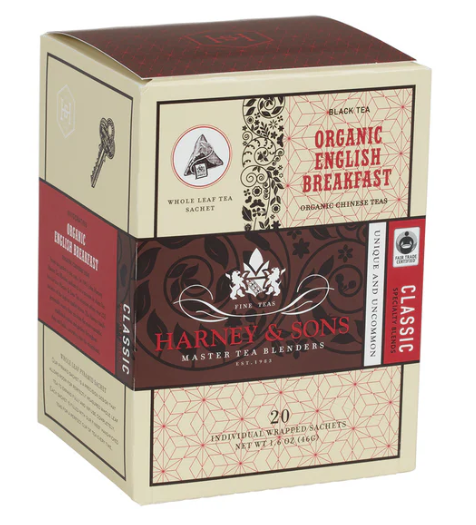 HARNEY ORGANIC ENGLISH BREAKFAST SACHETS  20 CT