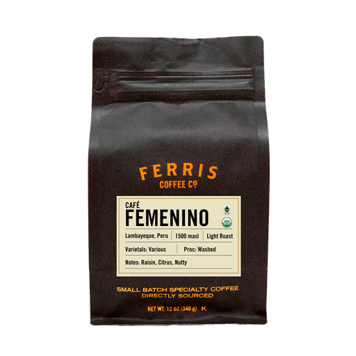 [36210] FAIR TRADE CAFE FEMENINO PERU 6/12 OZ BAGS ***OUT OF SEASON***